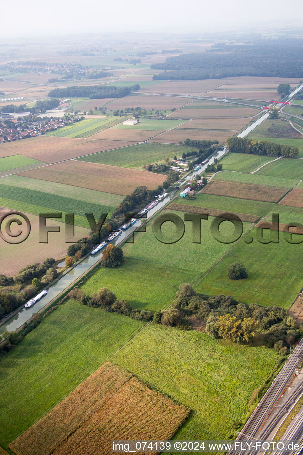 Drone recording of Vendenheim in the state Bas-Rhin, France