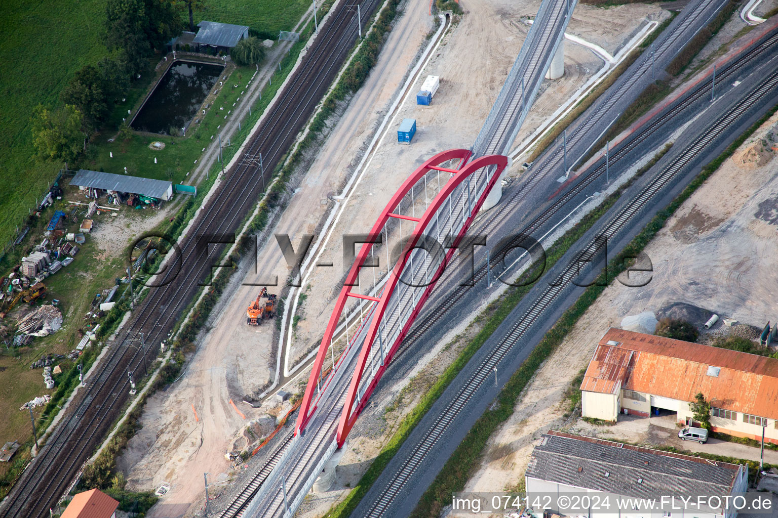 Drone image of Vendenheim in the state Bas-Rhin, France