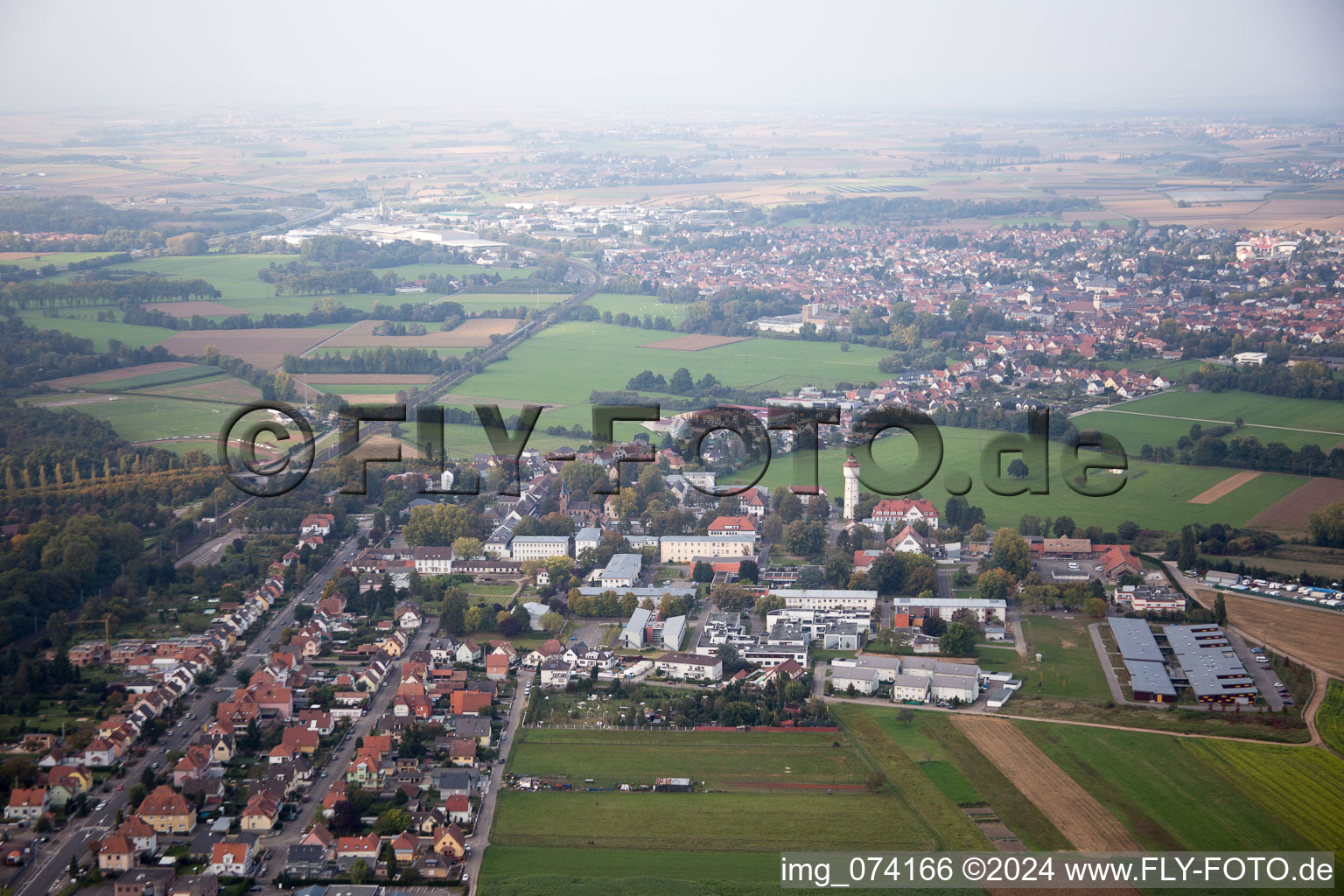 Brumath, Stephansfeld in Stephansfeld in the state Bas-Rhin, France from above