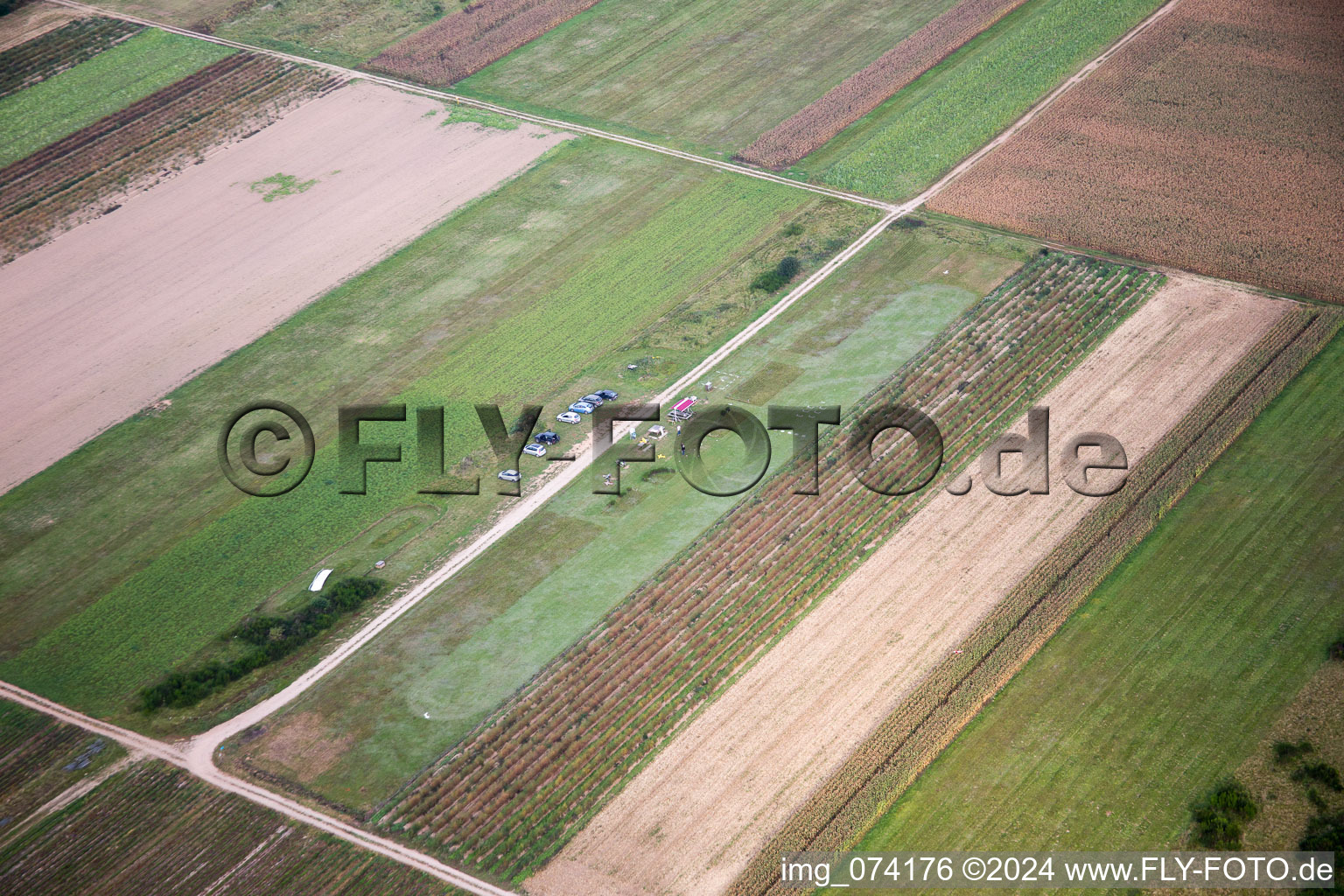 Aerial photograpy of Brumath, Geudertheim in Geudertheim in the state Bas-Rhin, France