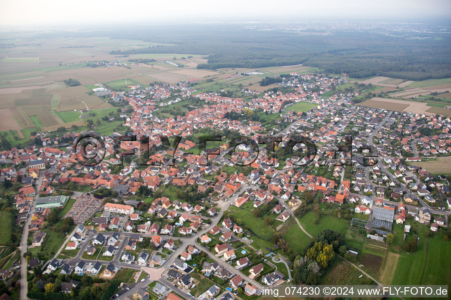 Weitbruch in the state Bas-Rhin, France out of the air