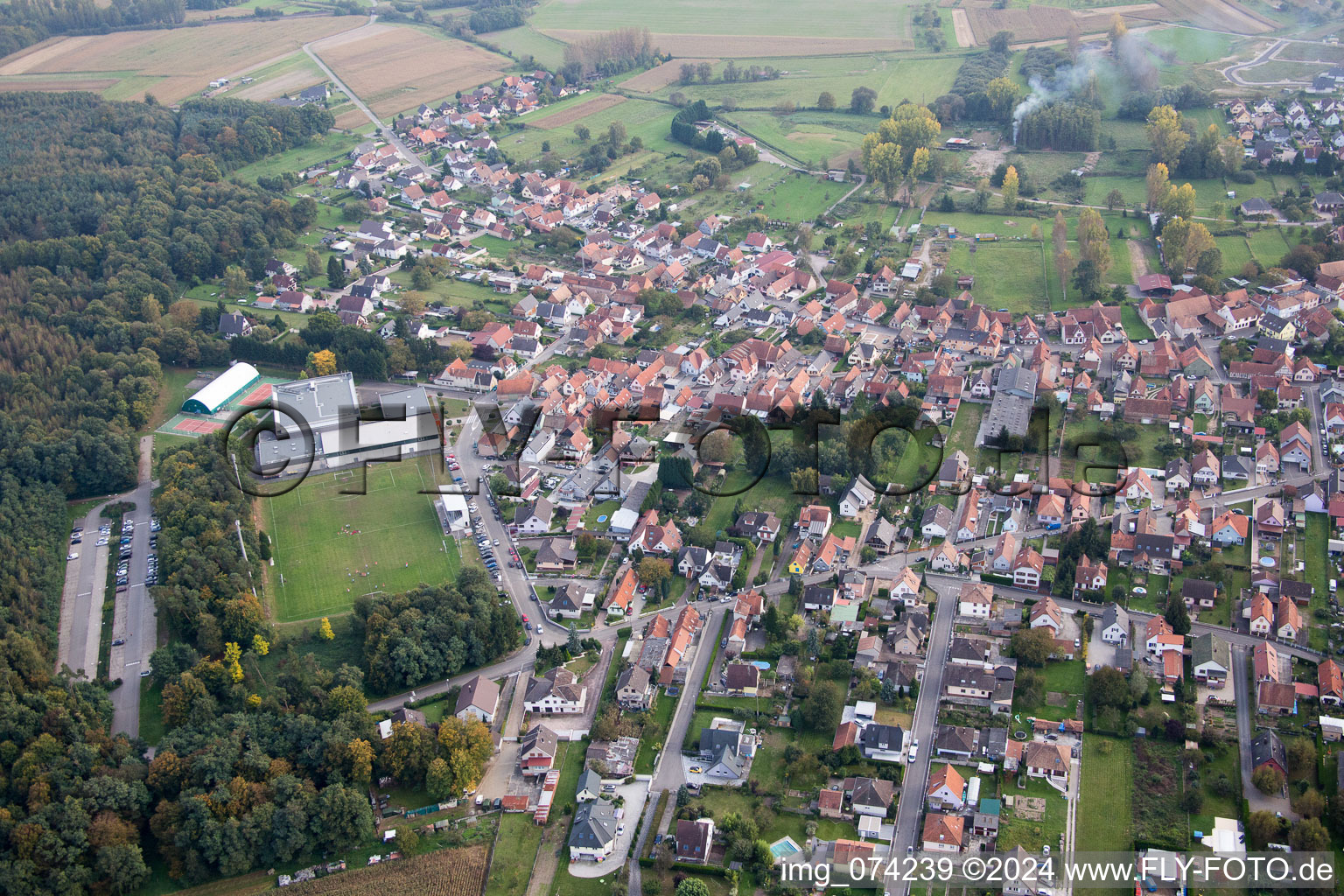 Gries in the state Bas-Rhin, France out of the air