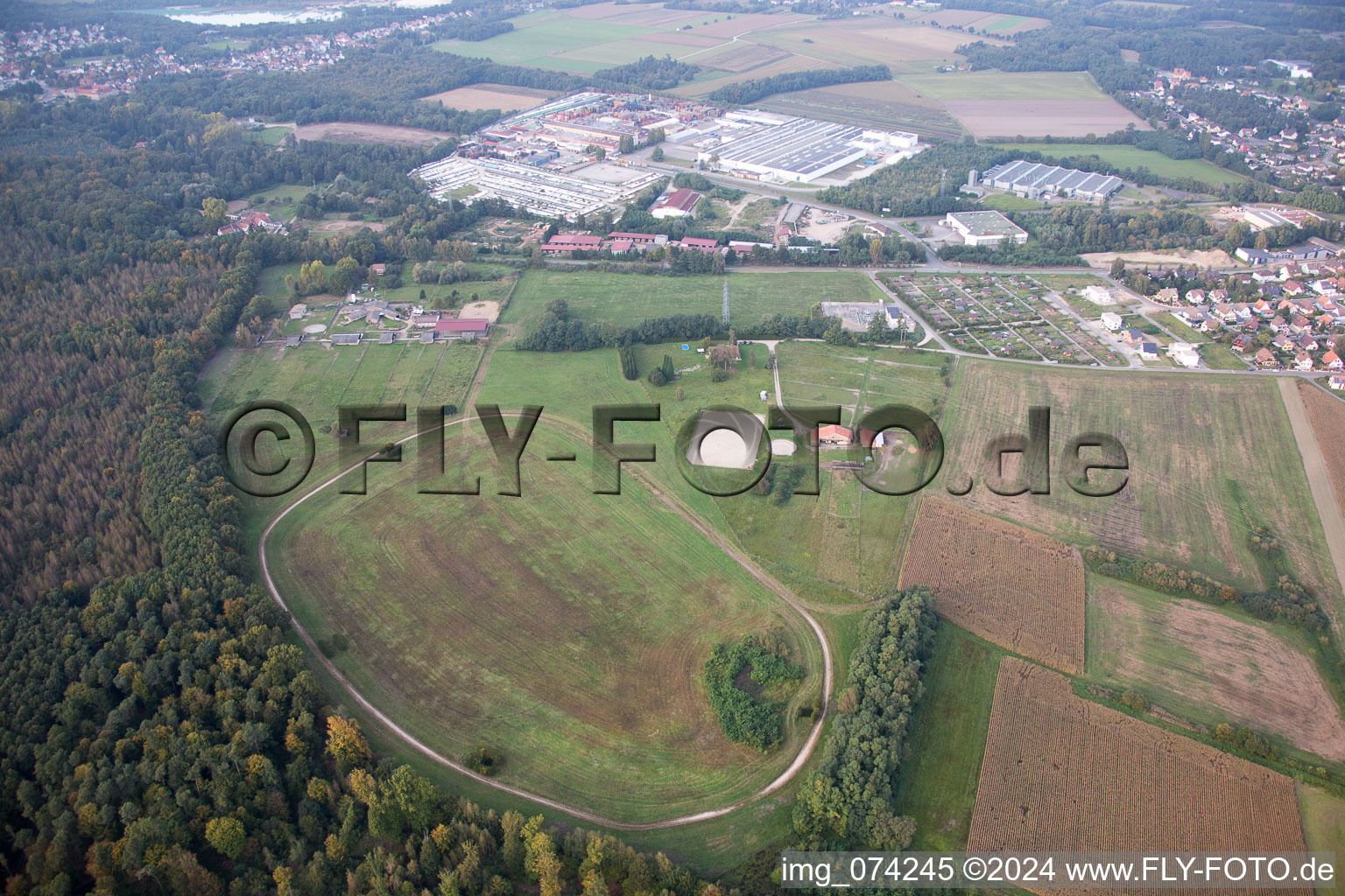 Bird's eye view of Gries in the state Bas-Rhin, France