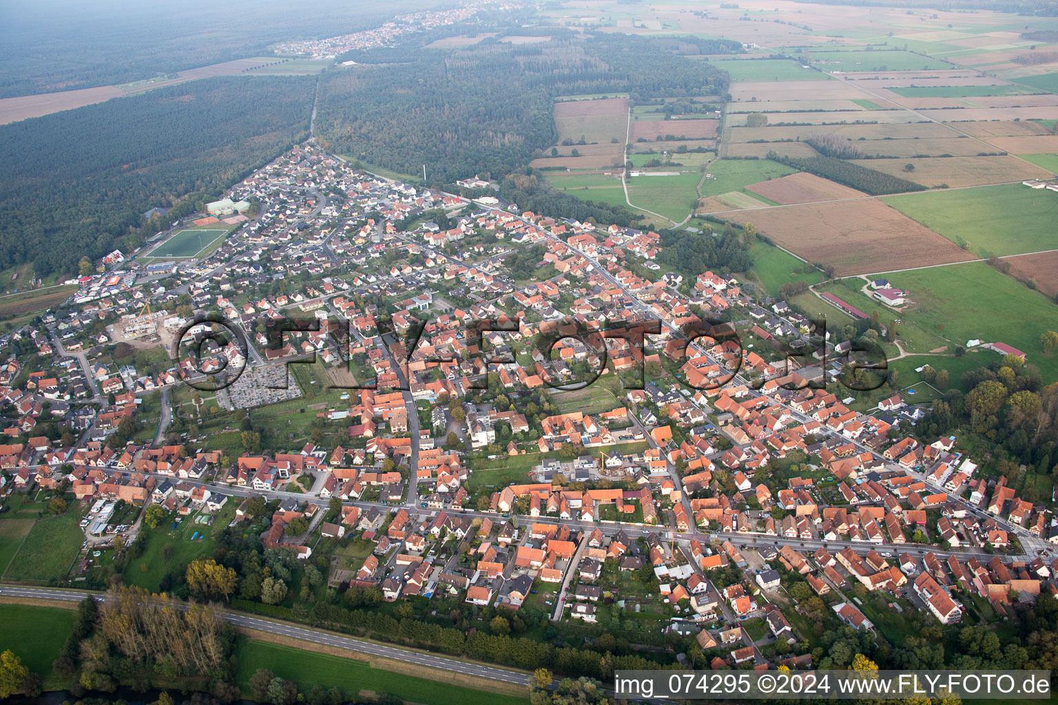 Oberhoffen-sur-Moder in the state Bas-Rhin, France