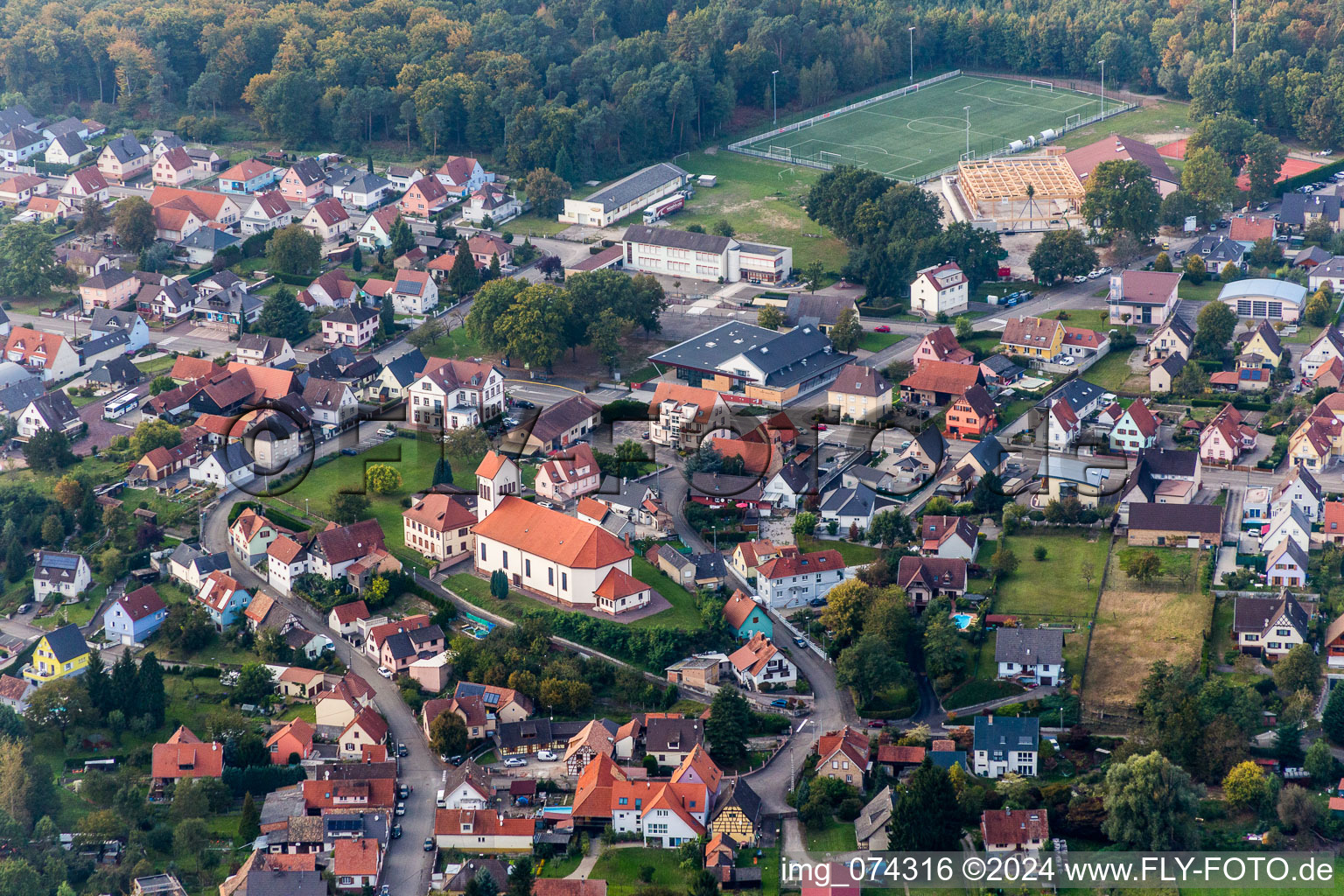 Village view in Schirrhein in the state Bas-Rhin, France