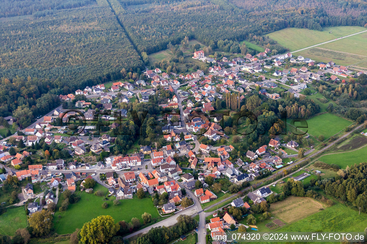 Village view in Schirrhoffen in the state Bas-Rhin, France