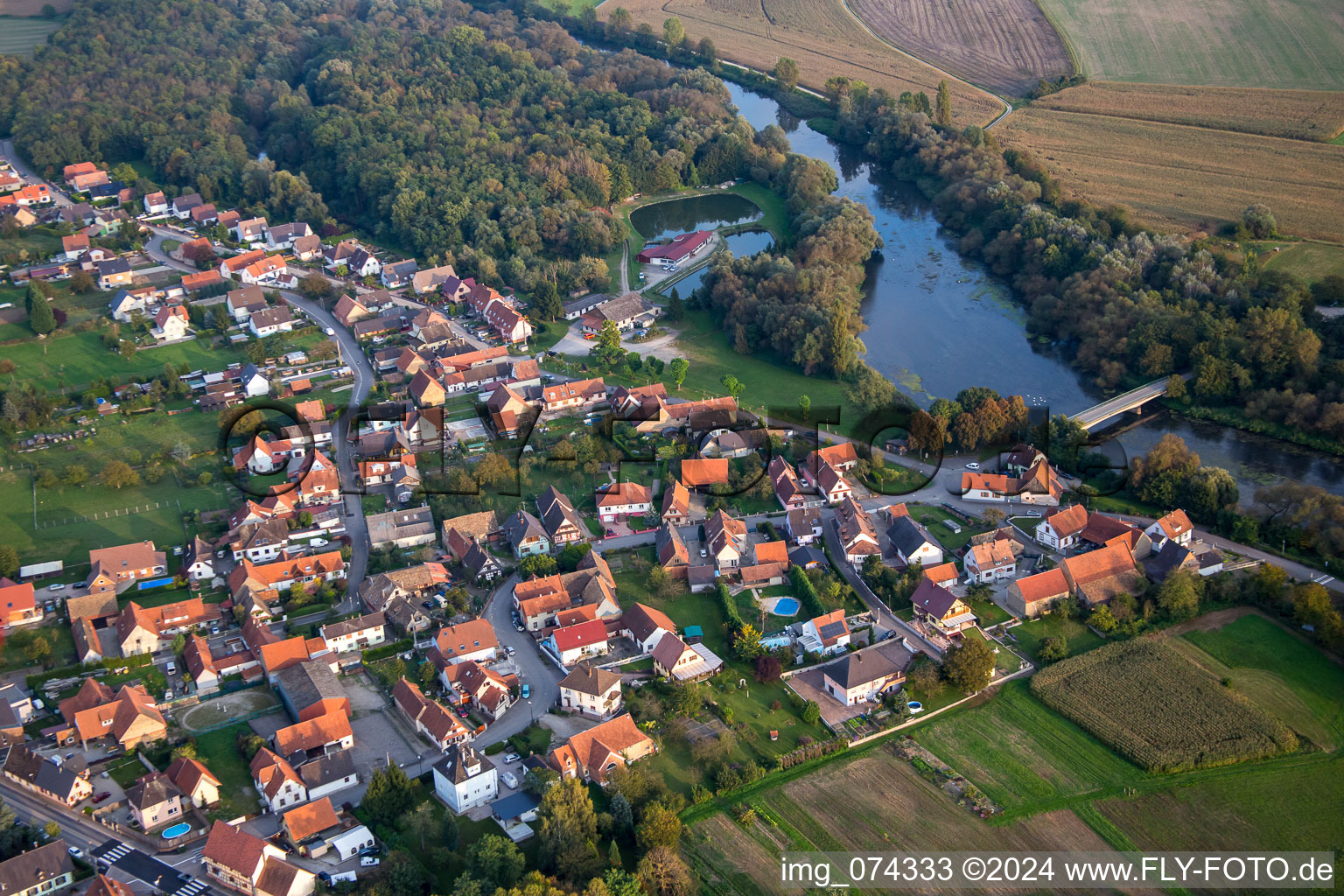 Pont Auenheim in Rountzenheim in the state Bas-Rhin, France