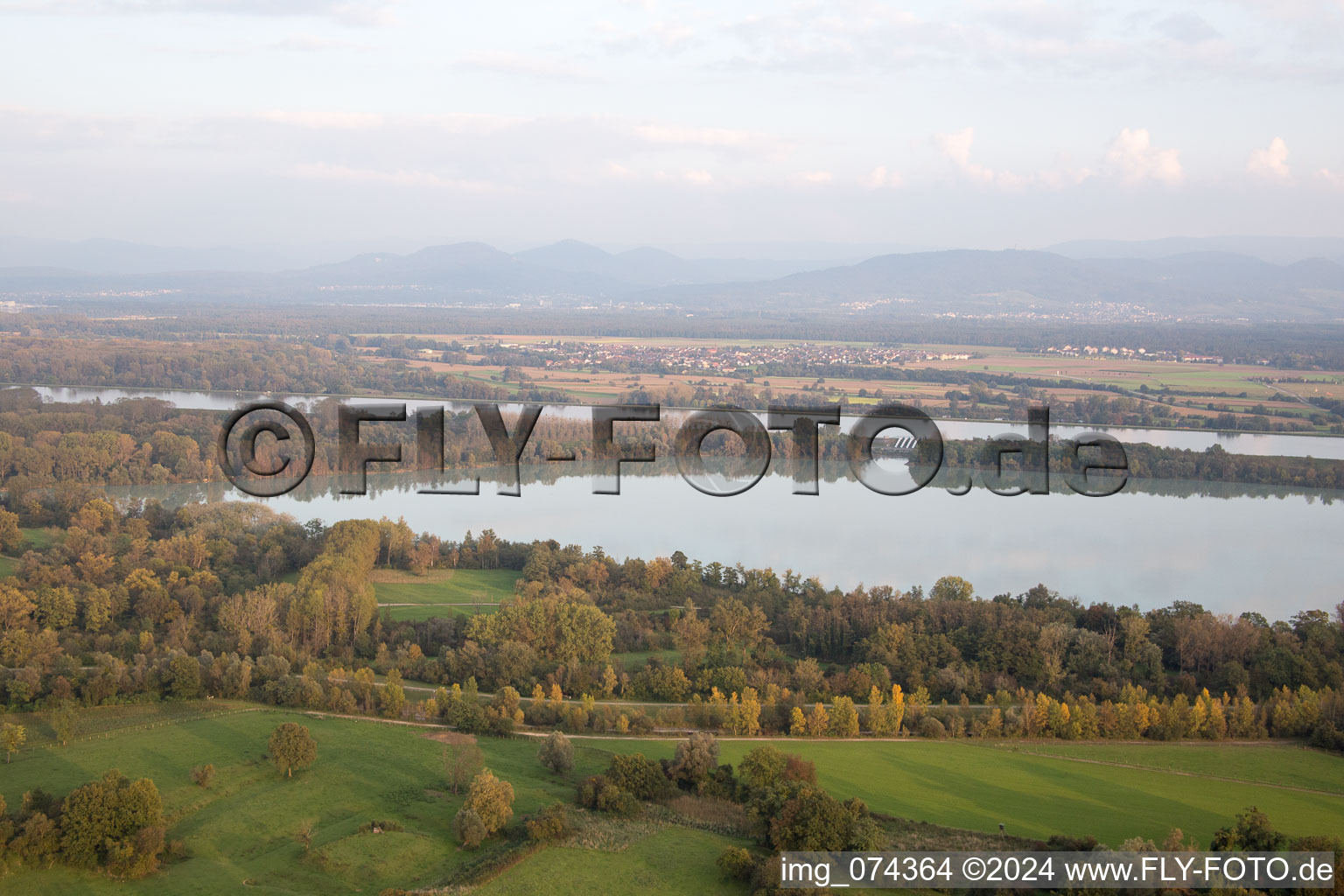 Drone image of Fort-Louis in the state Bas-Rhin, France