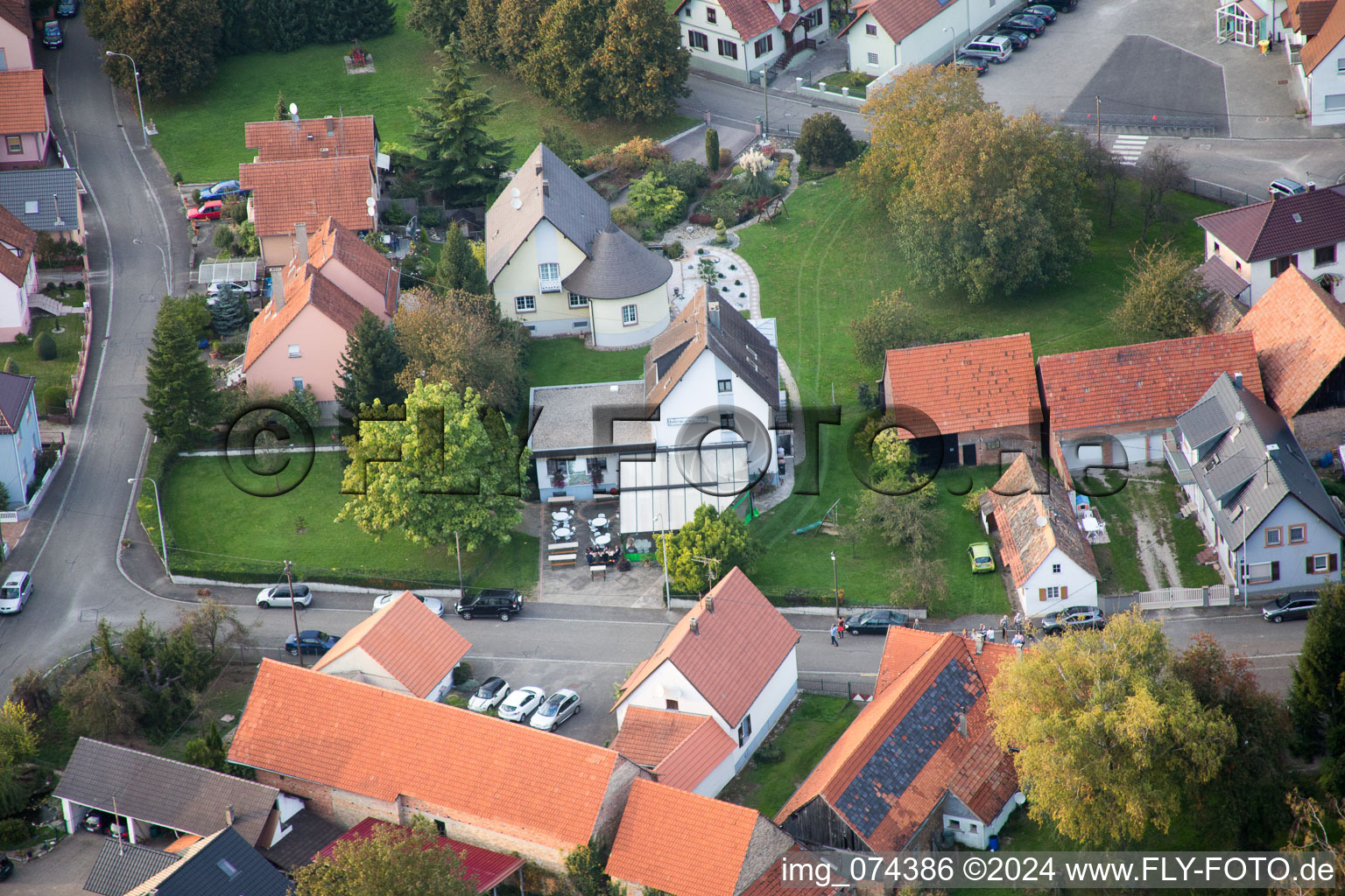 Drone recording of Neuhaeusel in the state Bas-Rhin, France