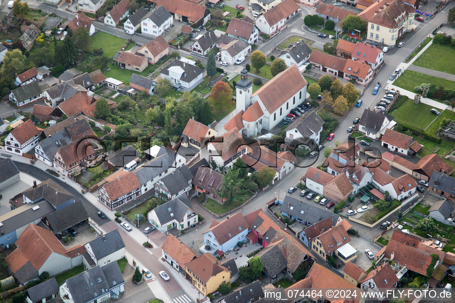 Beinheim in the state Bas-Rhin, France out of the air