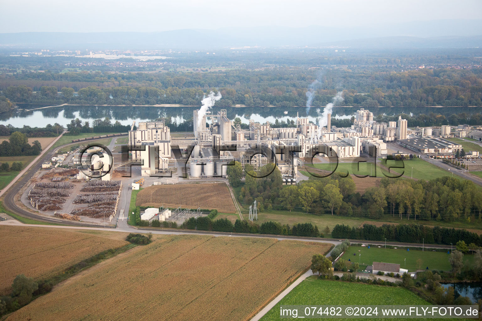 Industry in Beinheim in the state Bas-Rhin, France out of the air