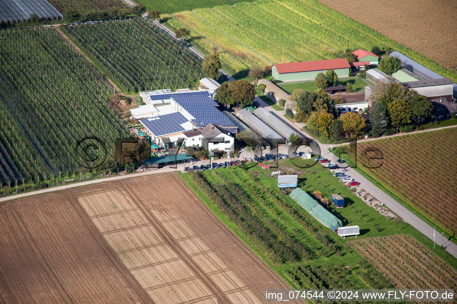 Kandel in the state Rhineland-Palatinate, Germany seen from above