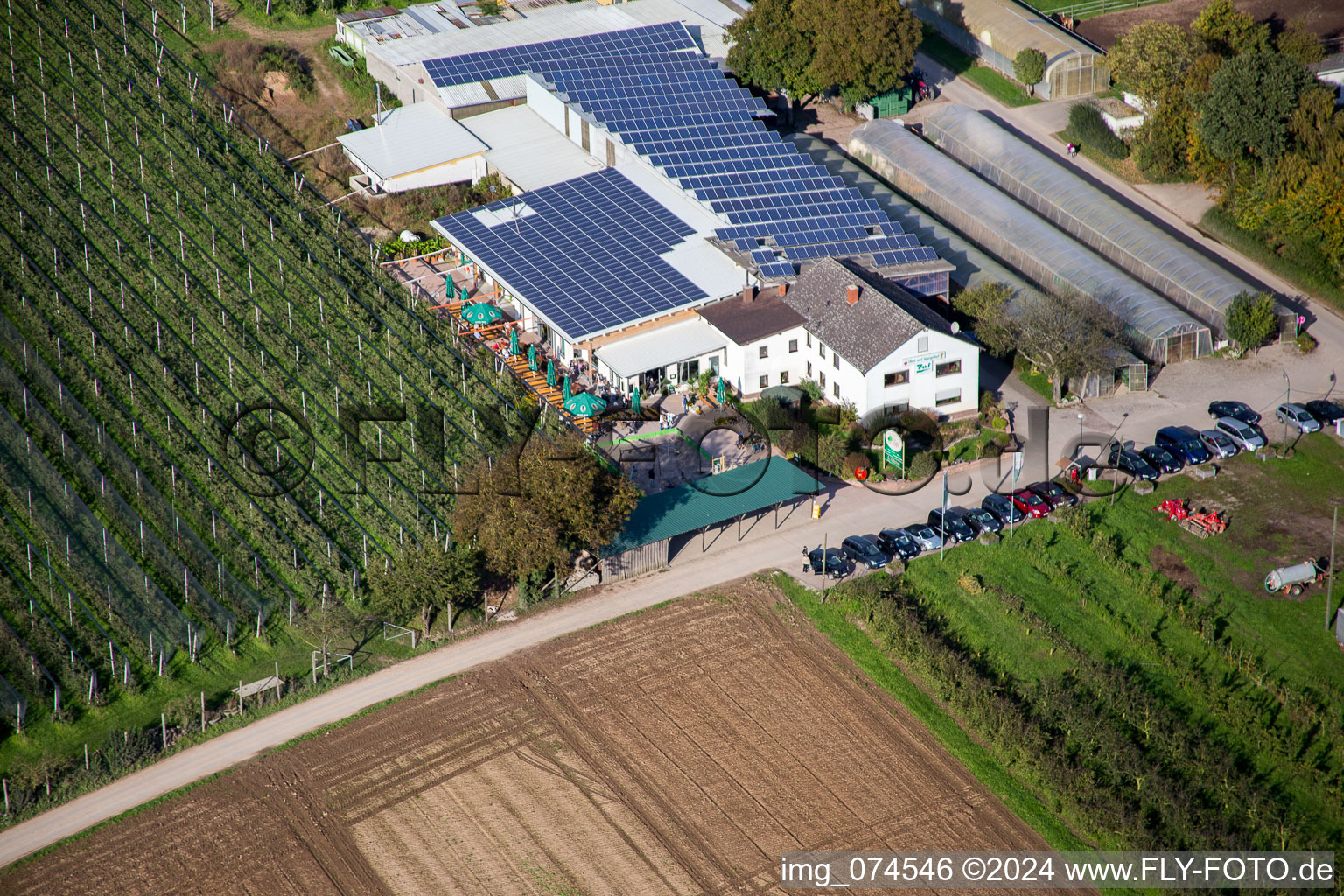 Bird's eye view of Kandel in the state Rhineland-Palatinate, Germany