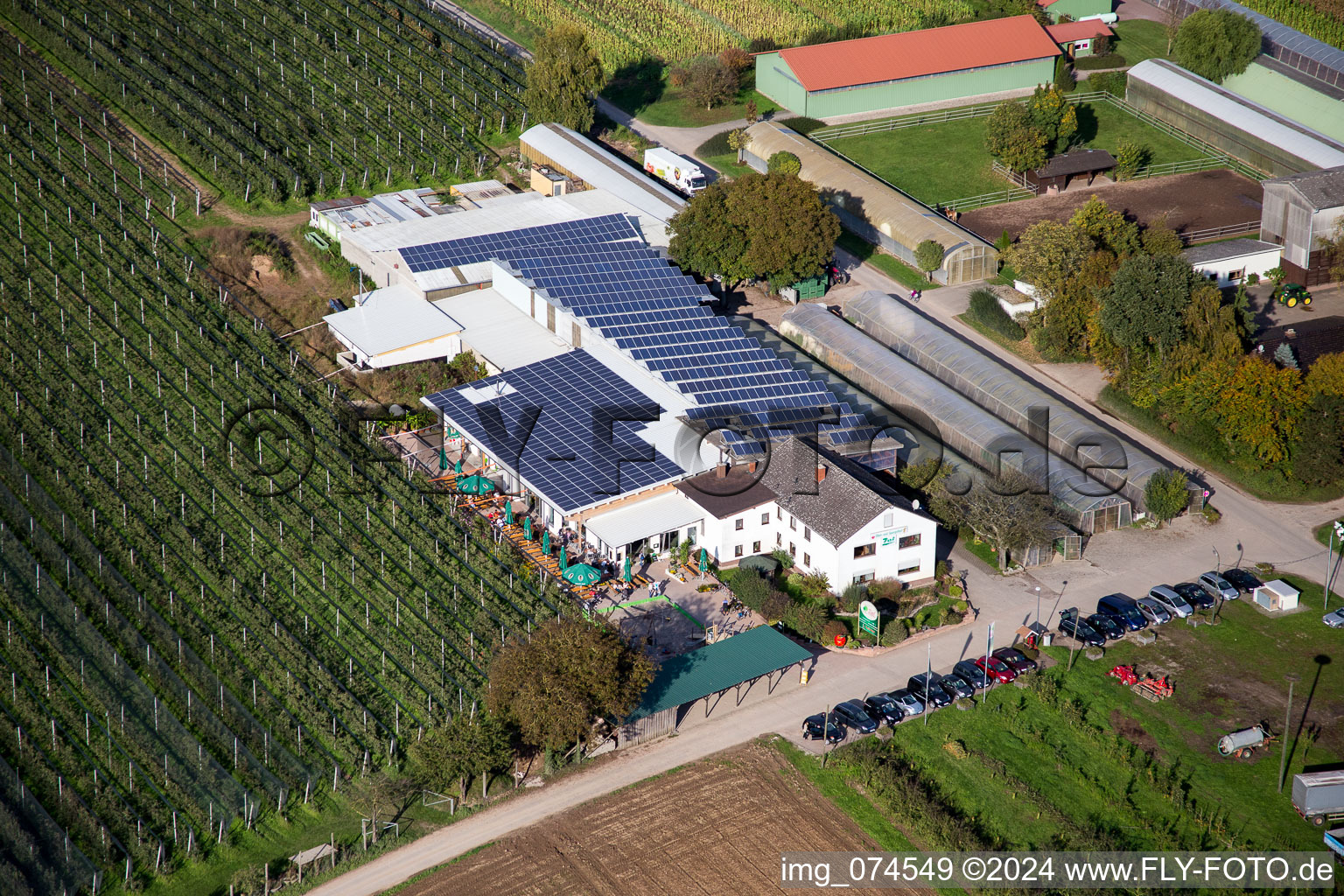 Kandel in the state Rhineland-Palatinate, Germany viewn from the air