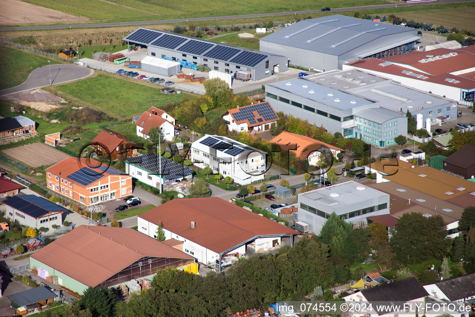 Drone recording of Hatzenbühl in the state Rhineland-Palatinate, Germany