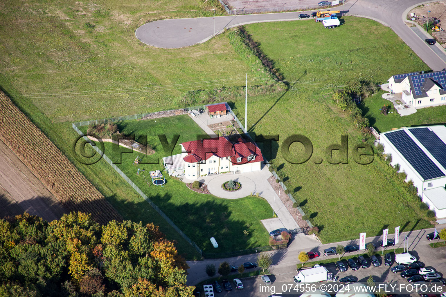 Hatzenbühl in the state Rhineland-Palatinate, Germany from the drone perspective