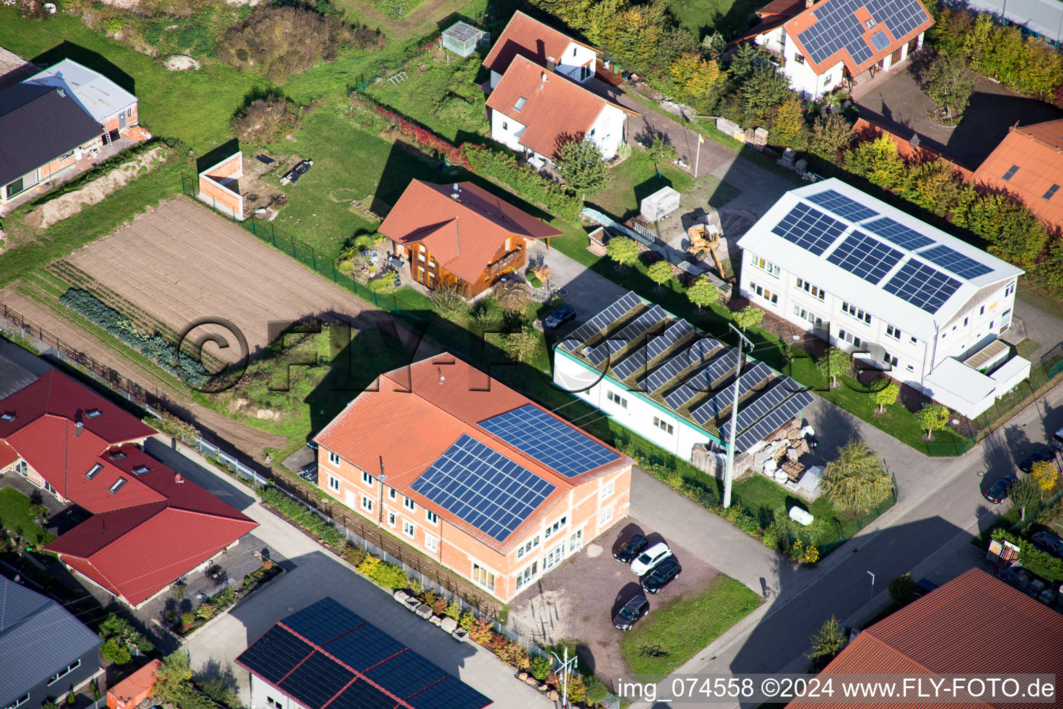 Hatzenbühl in the state Rhineland-Palatinate, Germany seen from a drone