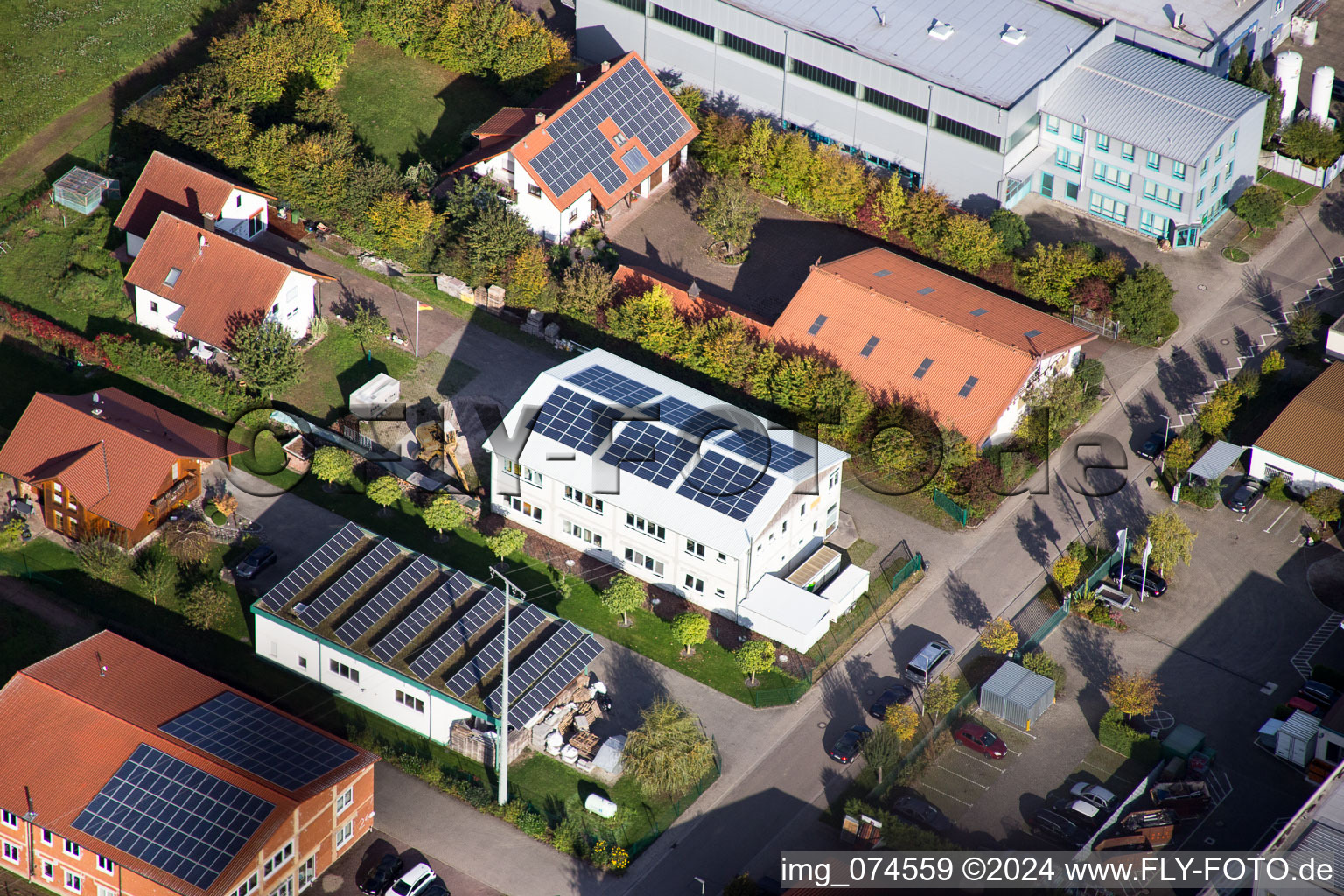 Aerial view of Hatzenbühl in the state Rhineland-Palatinate, Germany