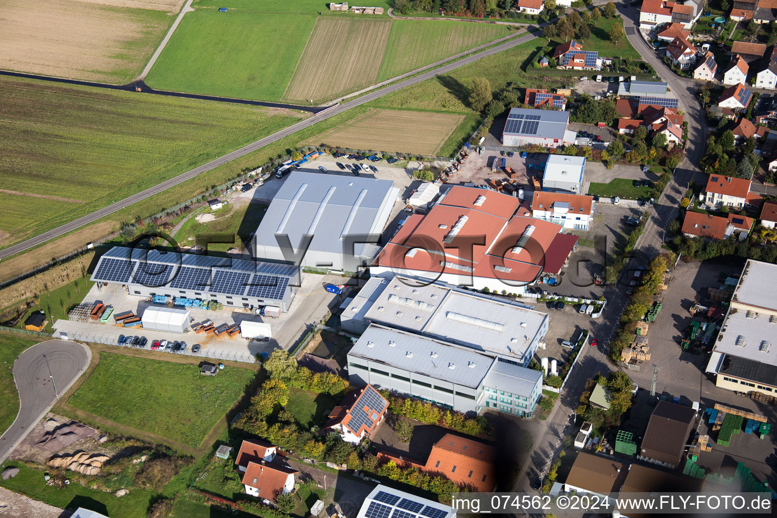 Hatzenbühl in the state Rhineland-Palatinate, Germany from above