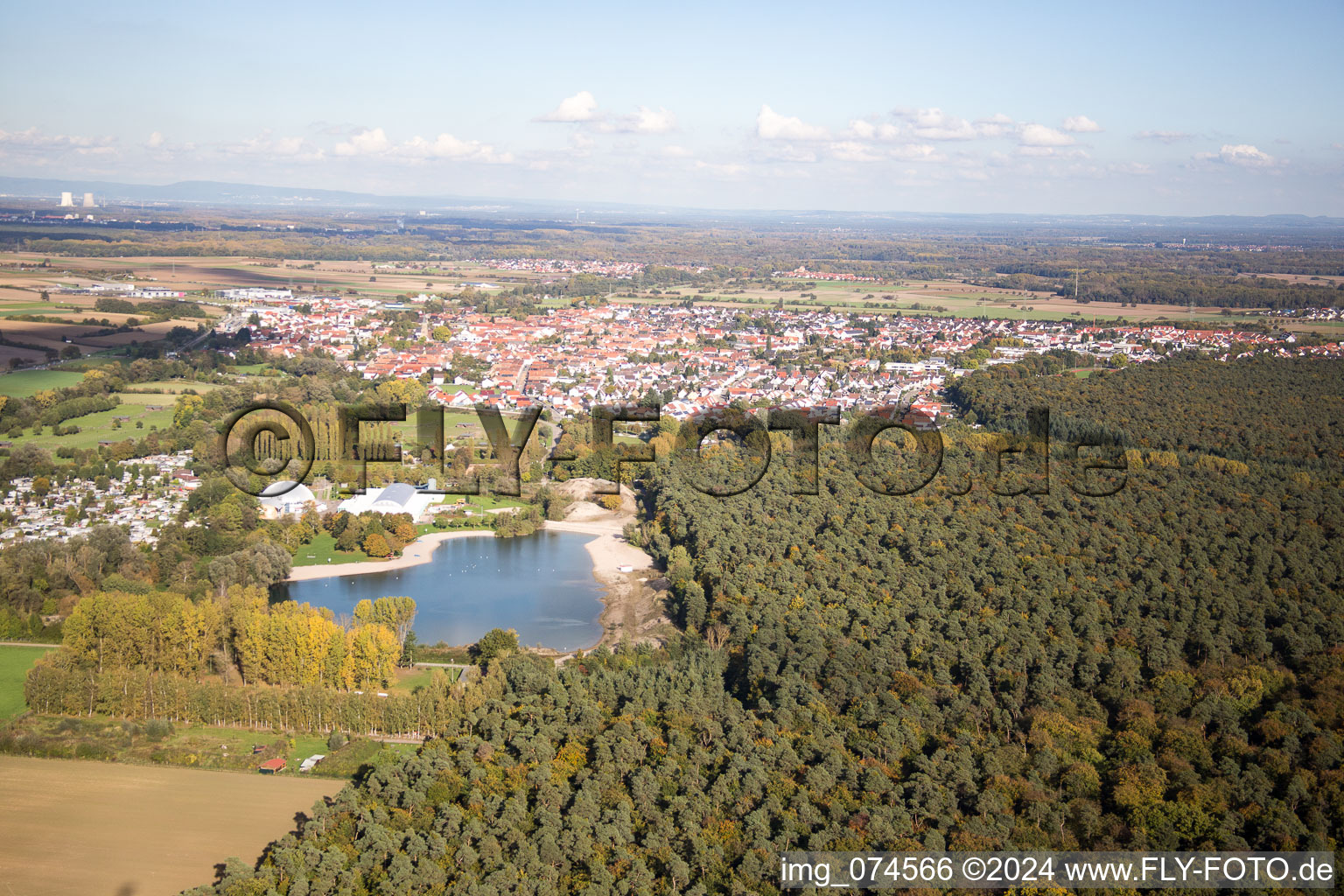 Rülzheim in the state Rhineland-Palatinate, Germany out of the air