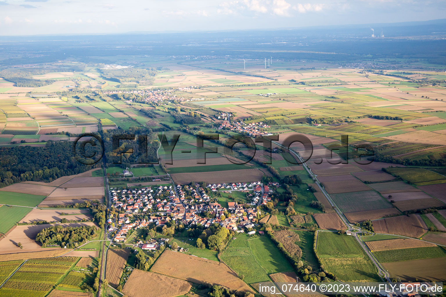 Barbelroth in the state Rhineland-Palatinate, Germany out of the air