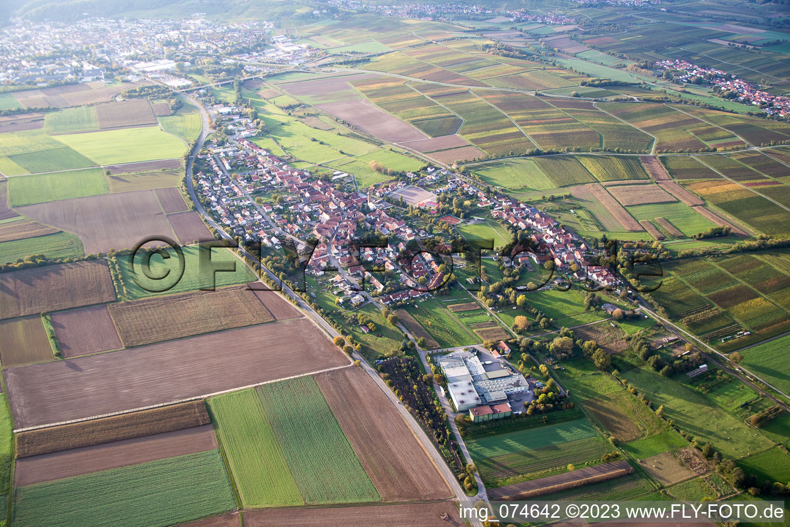 Aerial photograpy of District Kapellen in Kapellen-Drusweiler in the state Rhineland-Palatinate, Germany