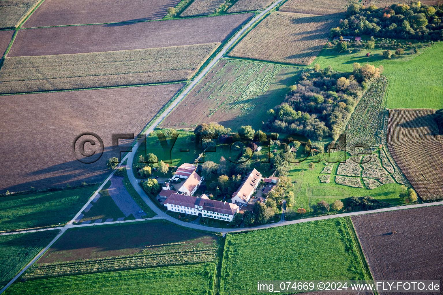 Aerial photograpy of Workshop for Assisted Living of hidden Talents GmbH in the district Haftelhof in Schweighofen in the state Rhineland-Palatinate, Germany