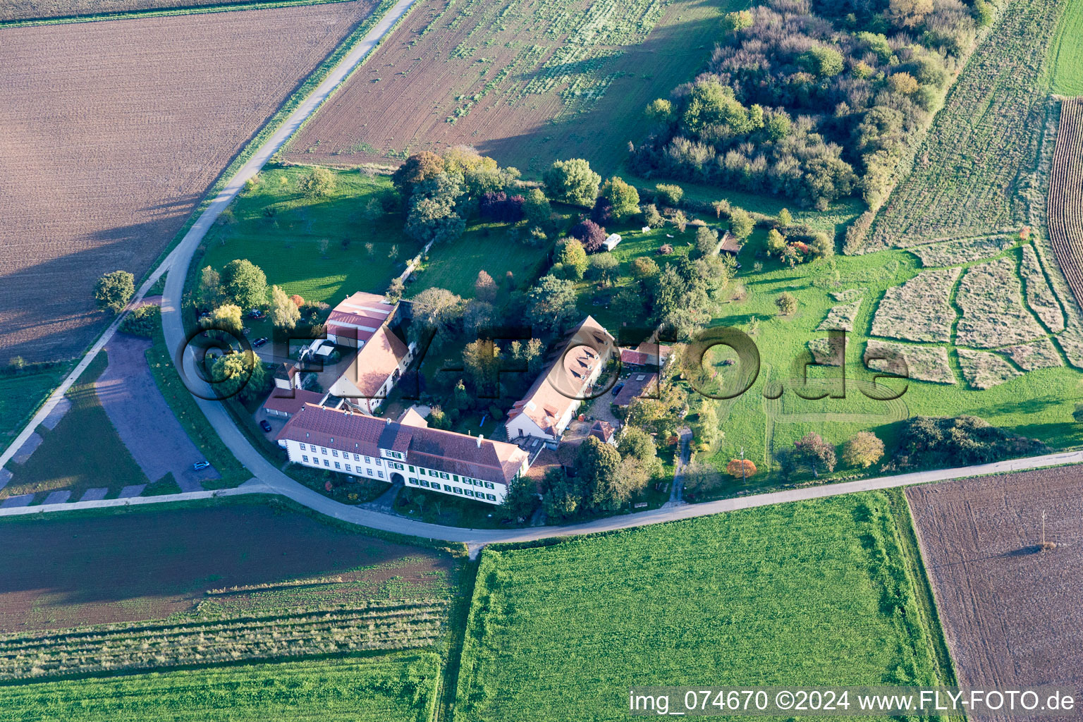 Oblique view of Workshop for Assisted Living of hidden Talents GmbH in the district Haftelhof in Schweighofen in the state Rhineland-Palatinate, Germany