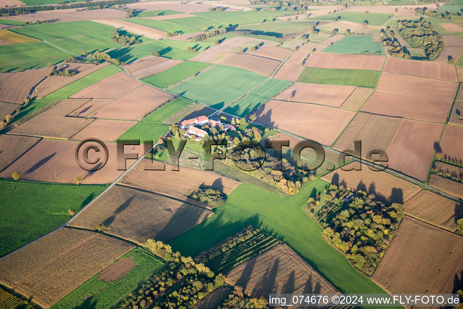 Workshop for Assisted Living of hidden Talents GmbH in the district Haftelhof in Schweighofen in the state Rhineland-Palatinate, Germany from above