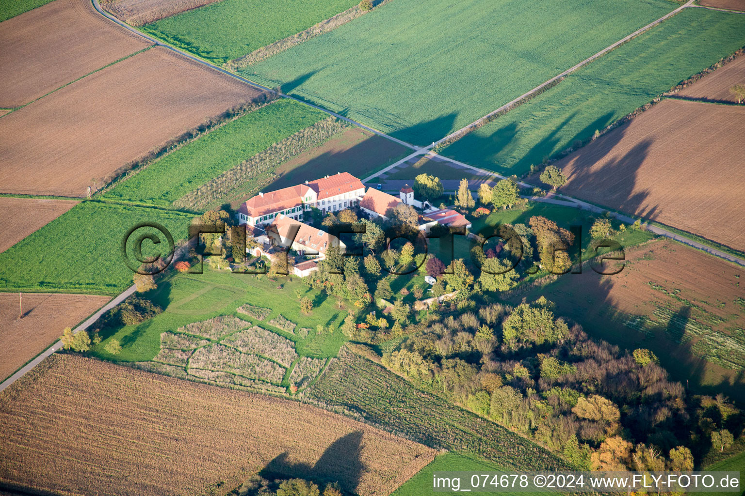 Workshop for Assisted Living of hidden Talents GmbH in the district Haftelhof in Schweighofen in the state Rhineland-Palatinate, Germany seen from above