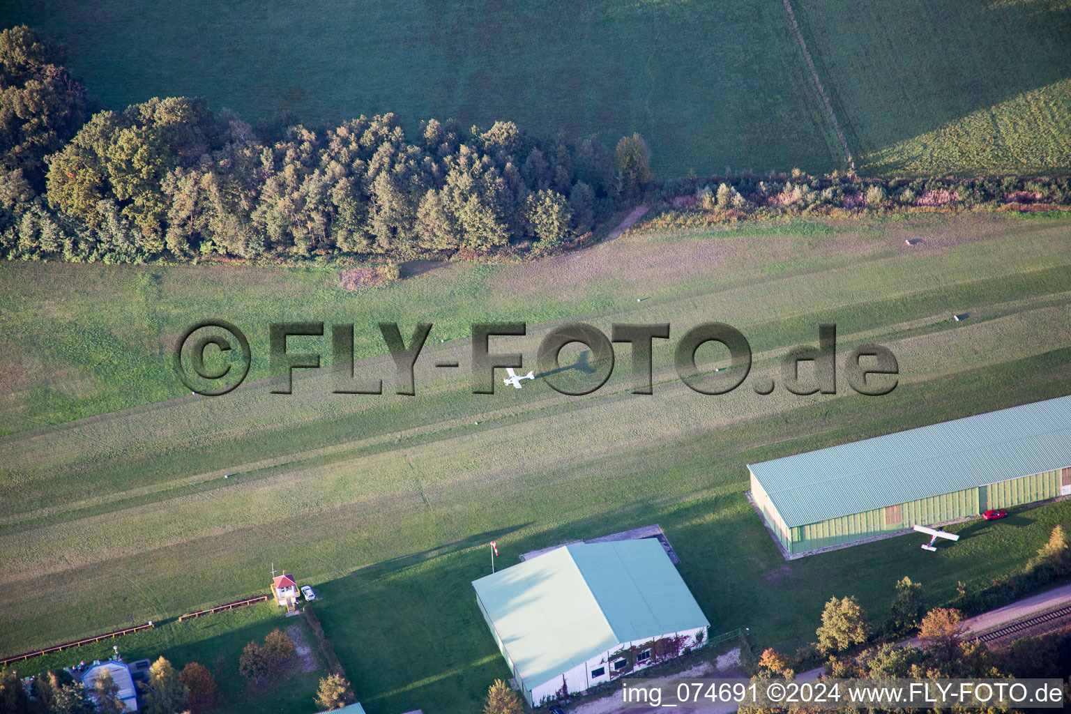 Schweighofen in the state Rhineland-Palatinate, Germany from above