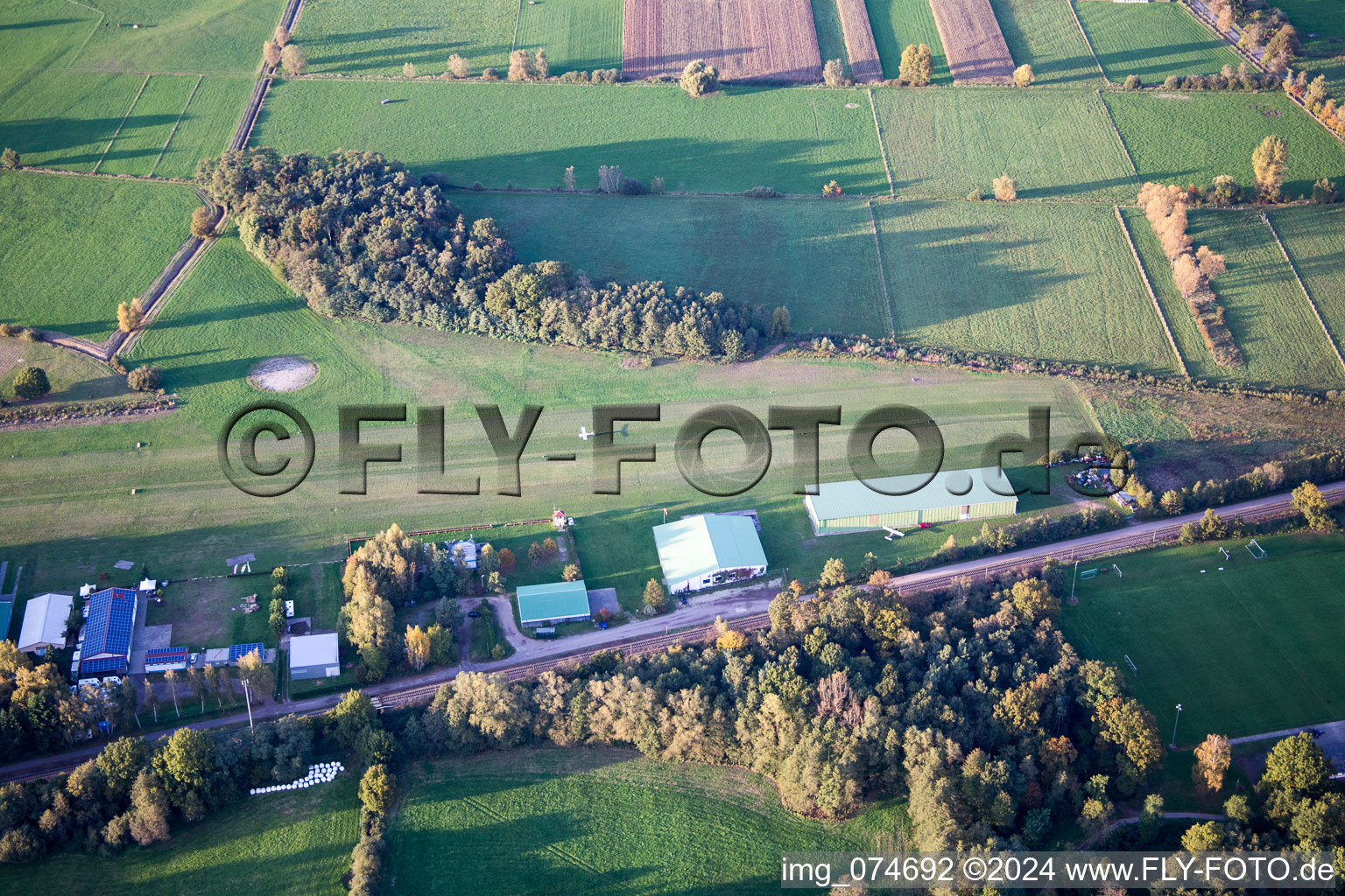 Schweighofen in the state Rhineland-Palatinate, Germany out of the air