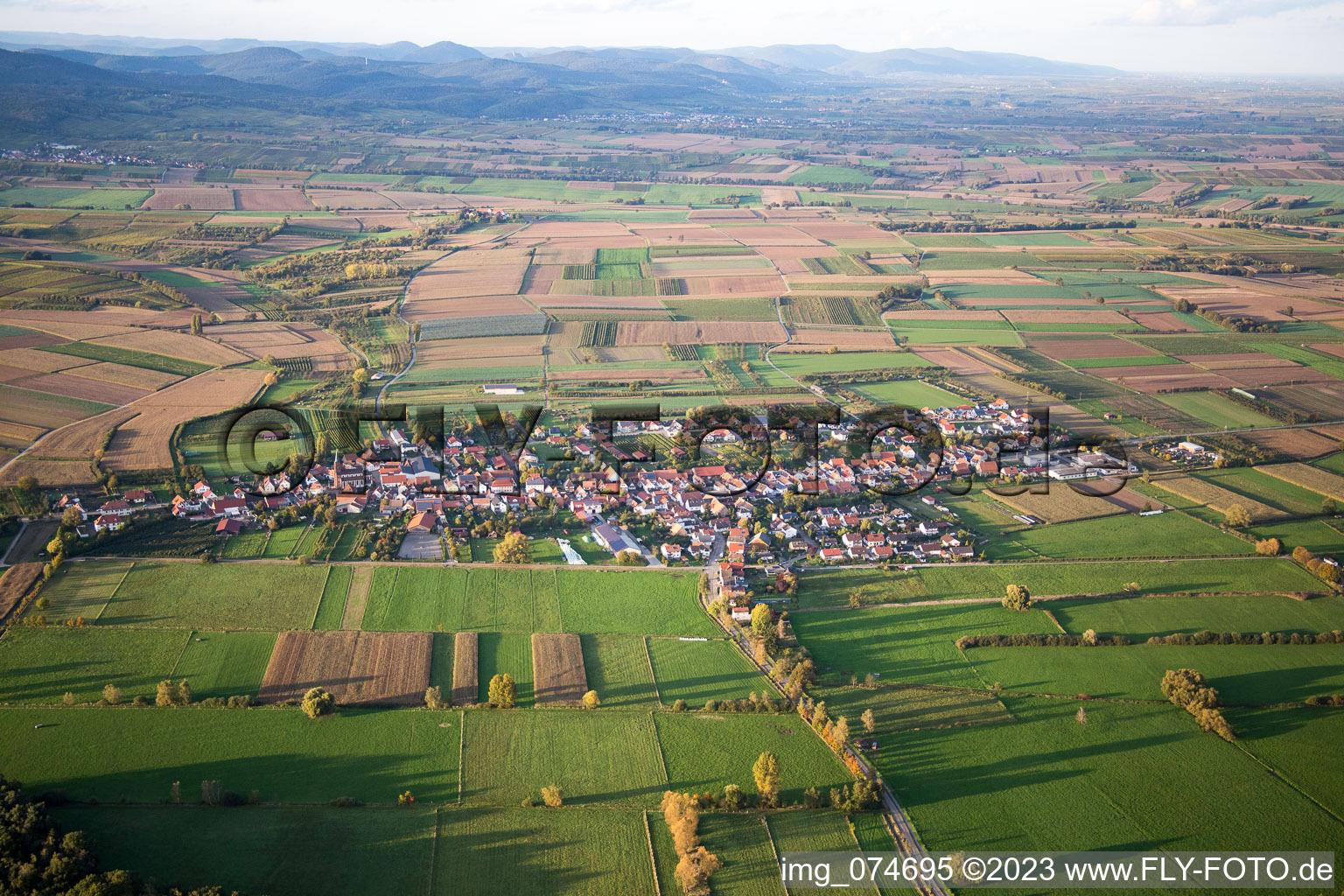 Kapsweyer in the state Rhineland-Palatinate, Germany out of the air