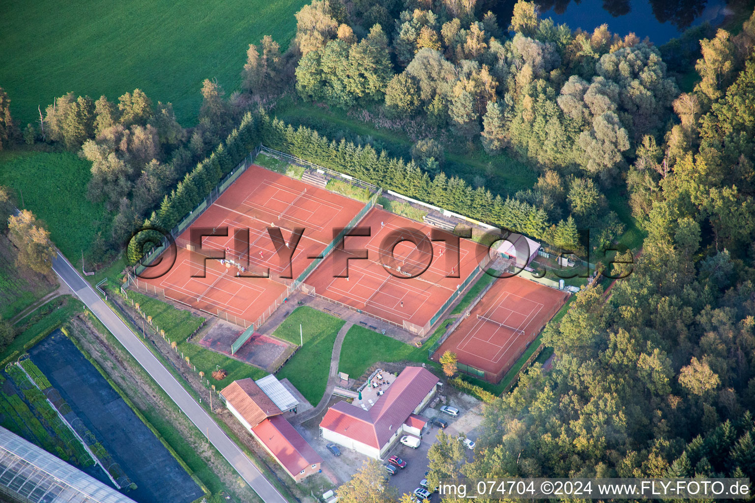 Oblique view of Steinfeld in the state Rhineland-Palatinate, Germany