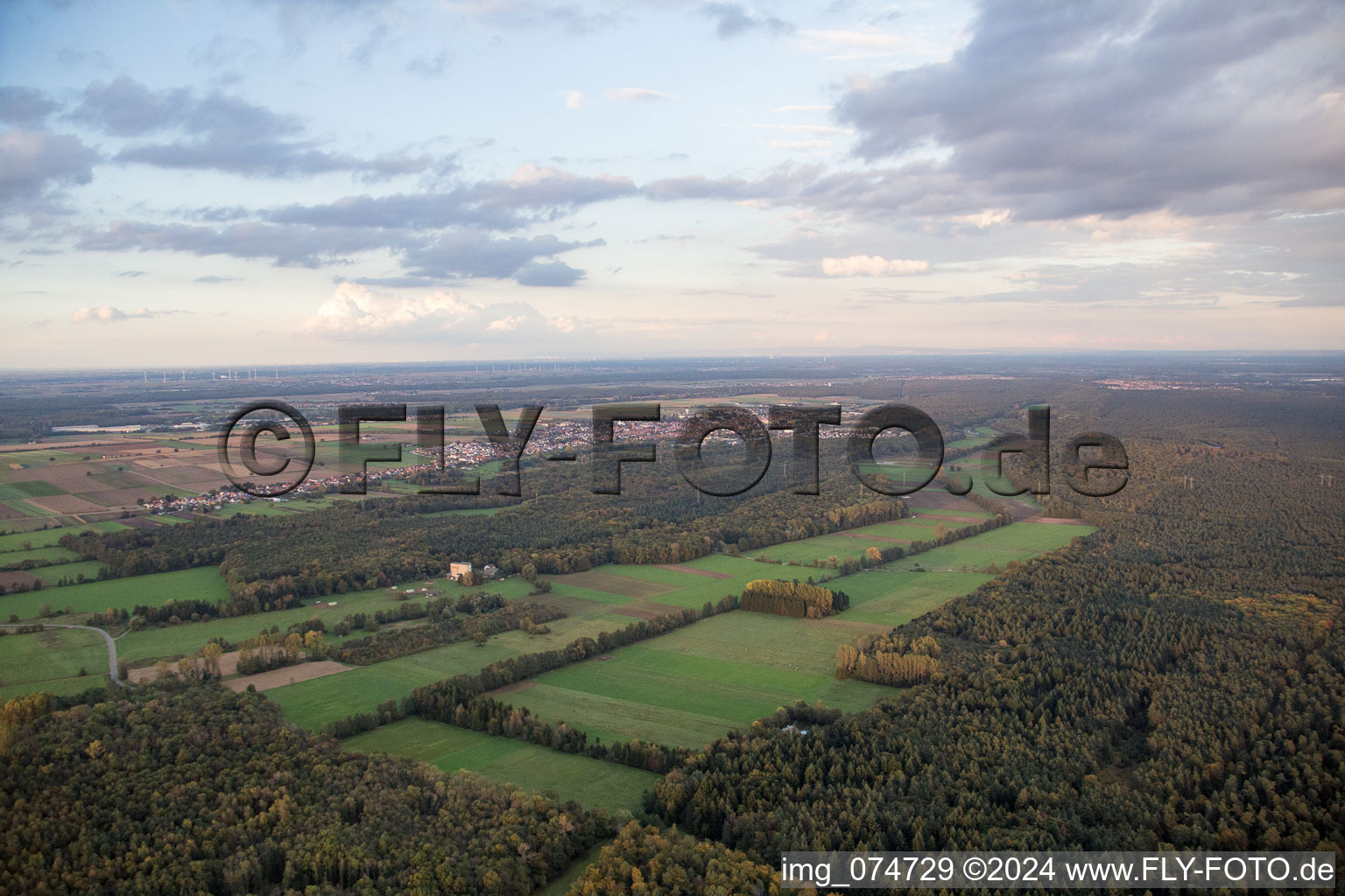 Kandel in the state Rhineland-Palatinate, Germany from a drone