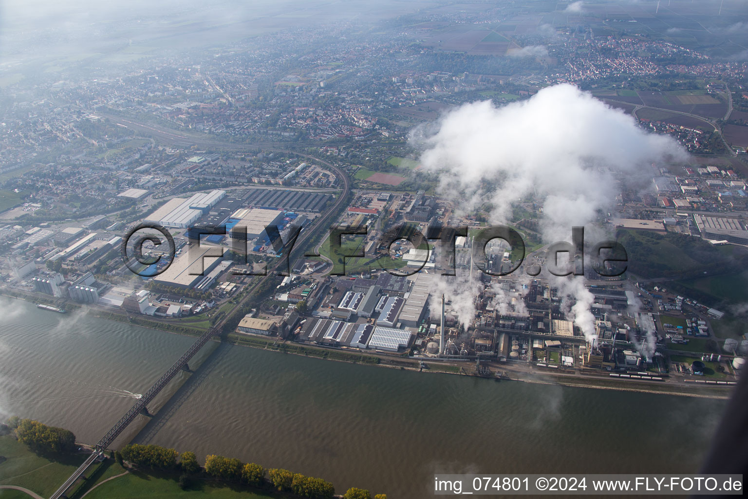 Aerial photograpy of Worms in the state Rhineland-Palatinate, Germany