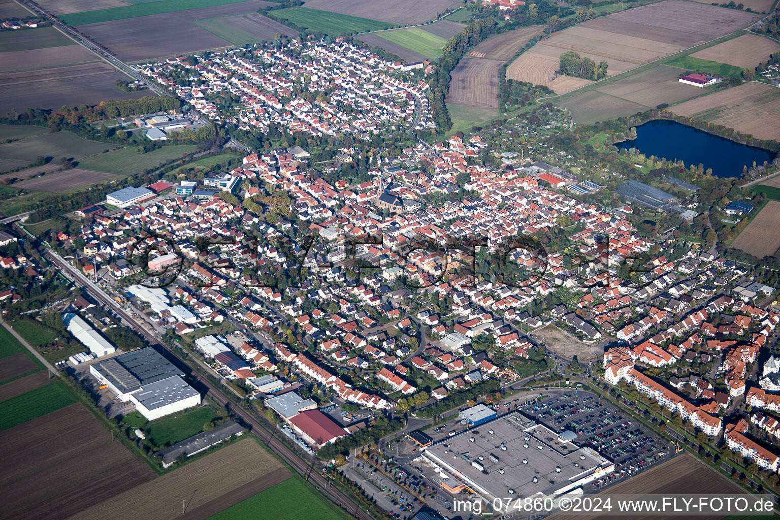 District Bobenheim in Bobenheim-Roxheim in the state Rhineland-Palatinate, Germany