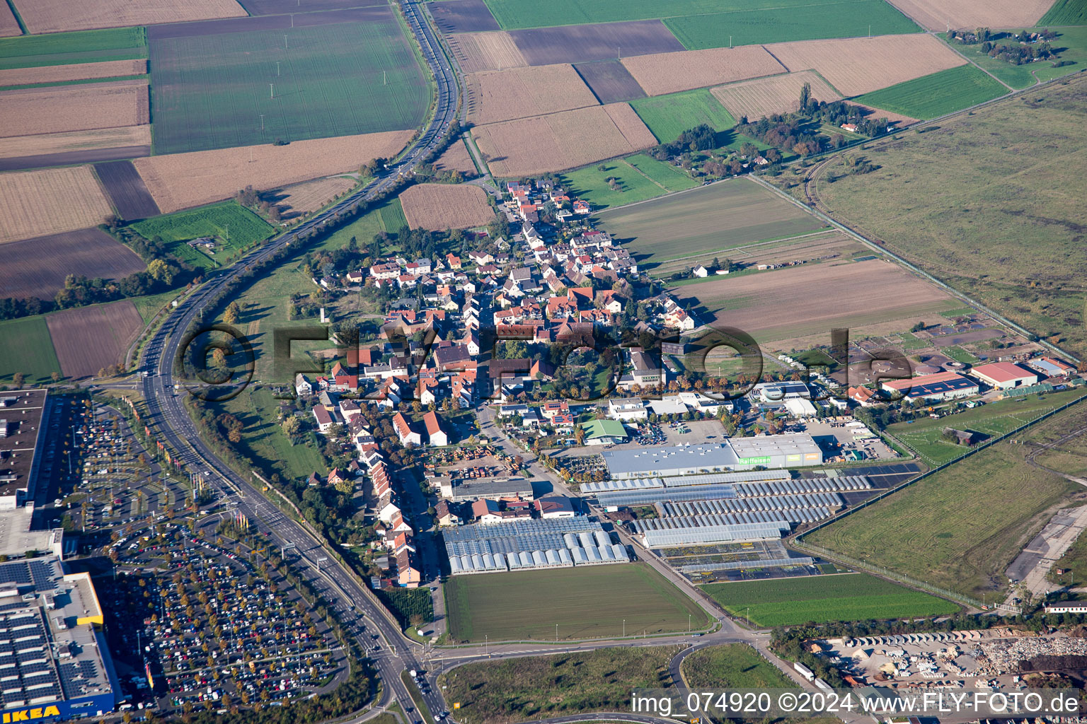 Scharhof in the district Sandhofen in Mannheim in the state Baden-Wuerttemberg, Germany