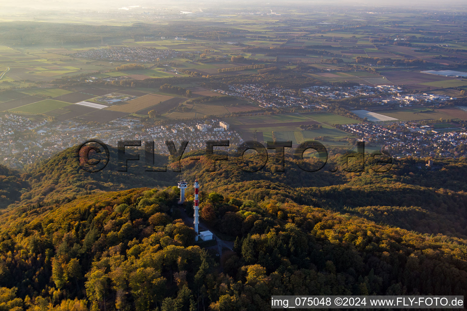 Radio tower in the district Hochstädten in Bensheim in the state Hesse, Germany