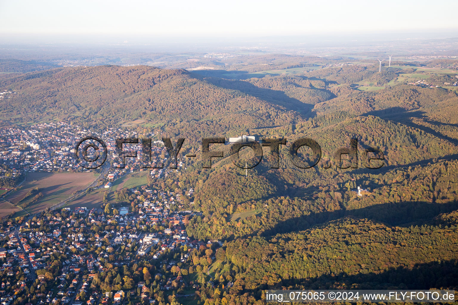 Aerial view of Alsbach-Hähnlein in the state Hesse, Germany