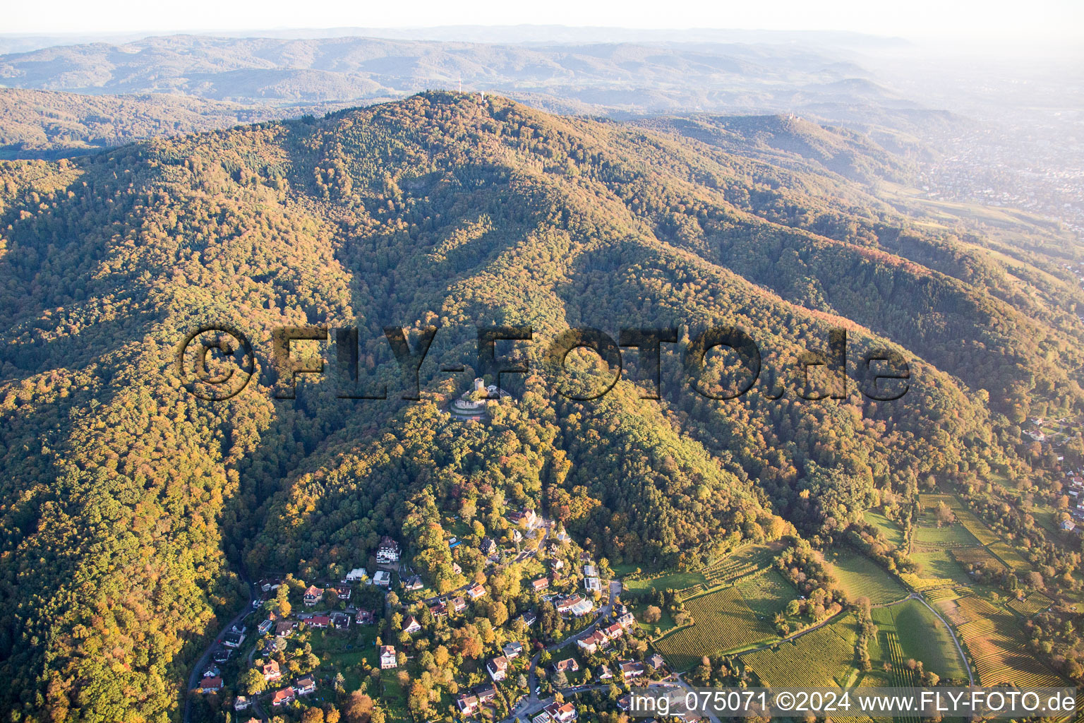 Alsbach-Hähnlein in the state Hesse, Germany from above