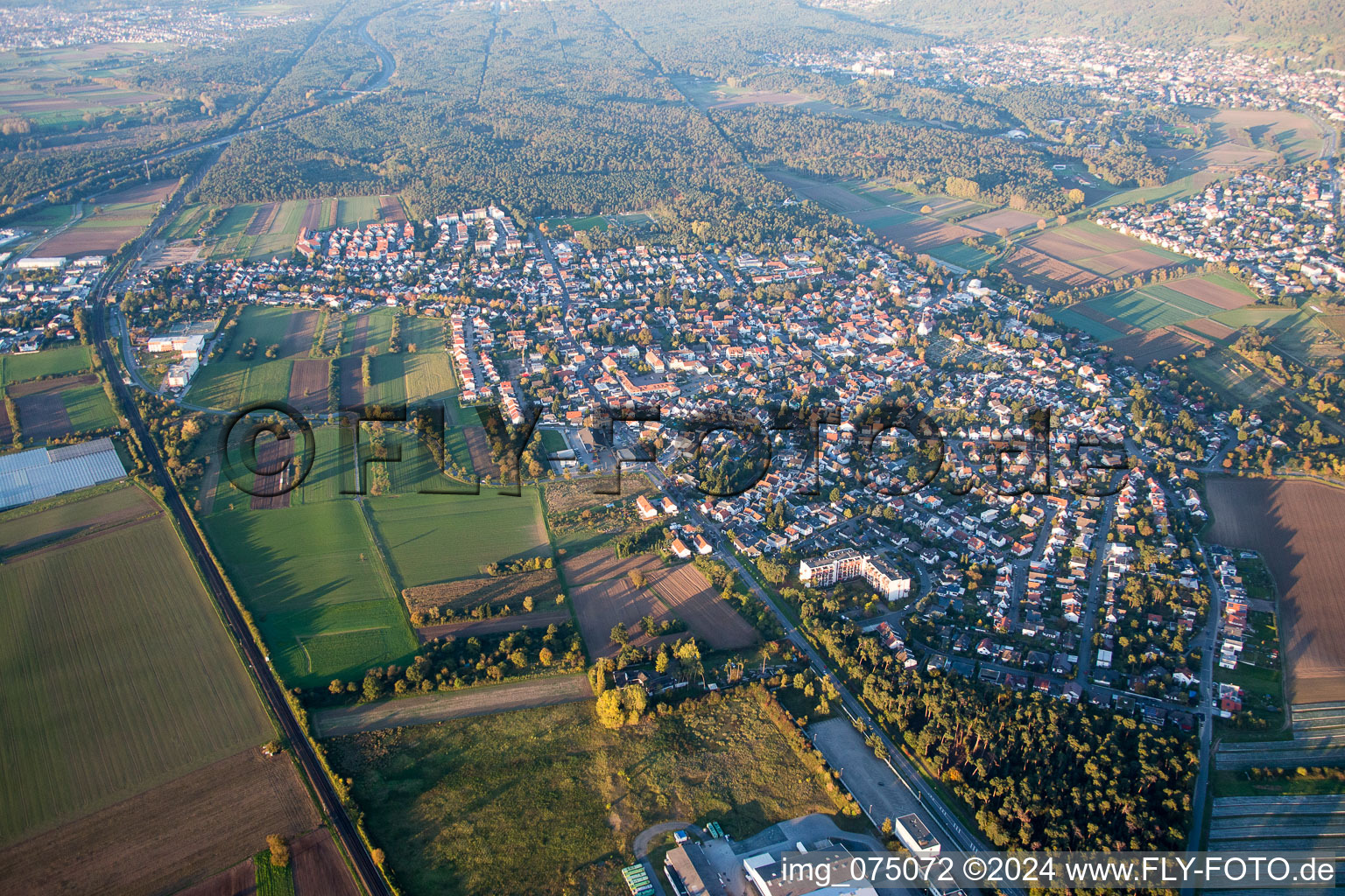 Alsbach-Hähnlein in the state Hesse, Germany out of the air