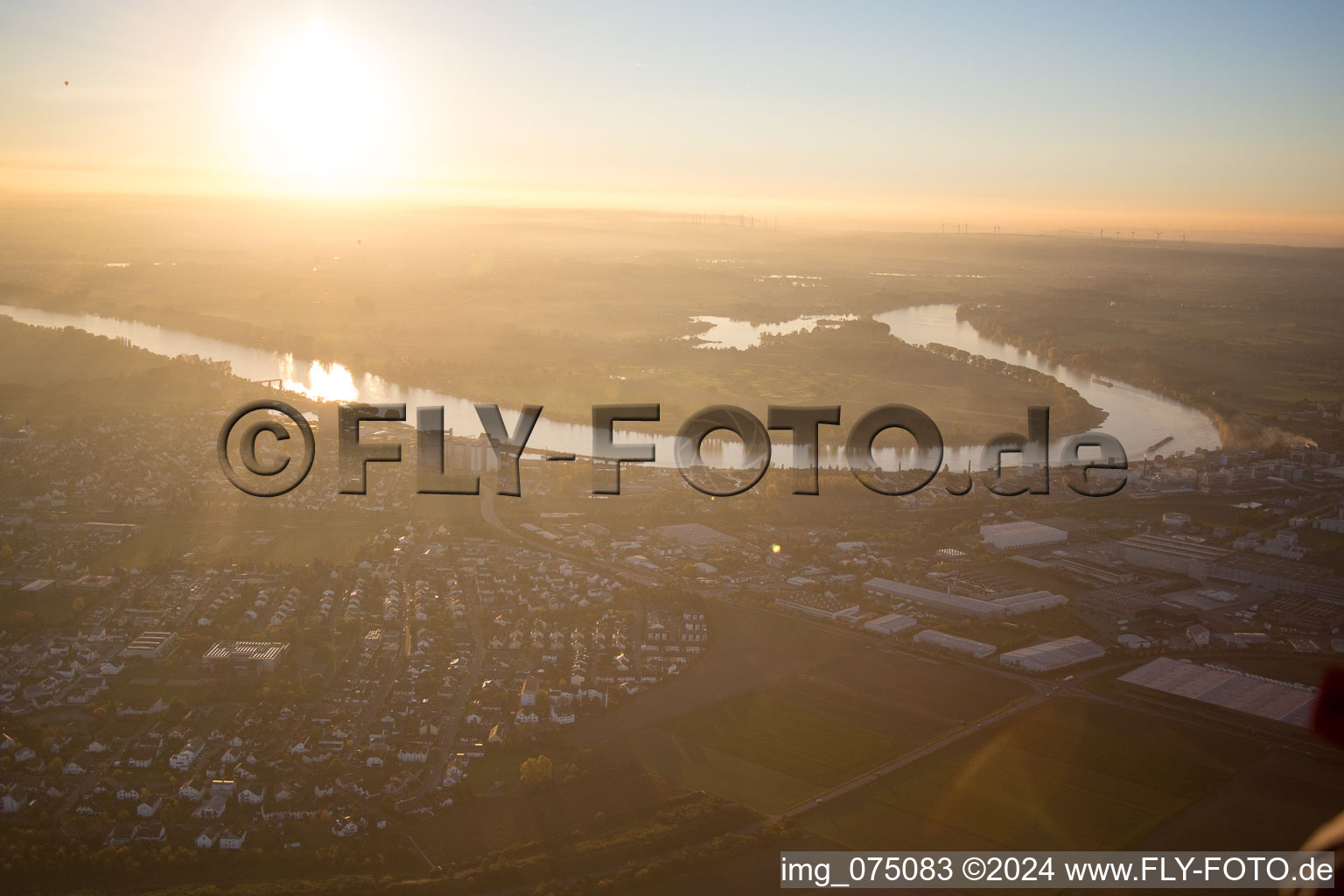 Rhine Loop in Gernsheim in the state Hesse, Germany