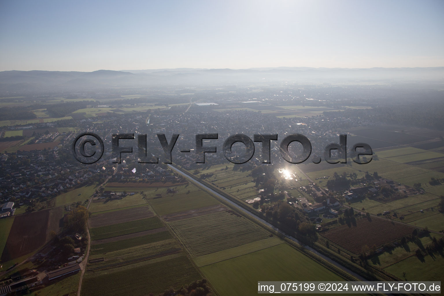 Drone image of Einhausen in the state Hesse, Germany