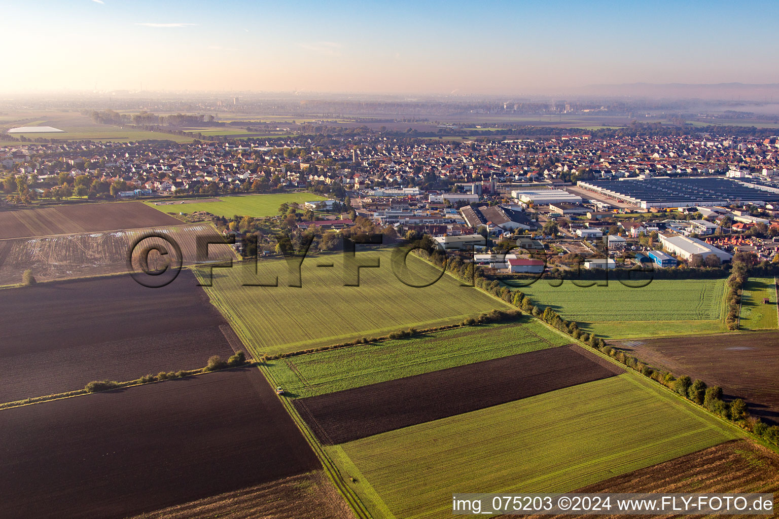 From the north in Bürstadt in the state Hesse, Germany