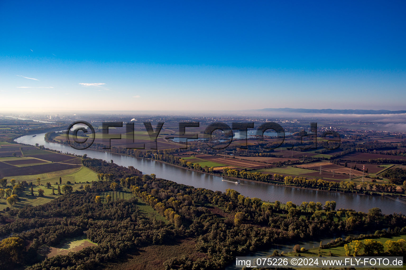 Aerial view of Silver Lake in the district Roxheim in Bobenheim-Roxheim in the state Rhineland-Palatinate, Germany