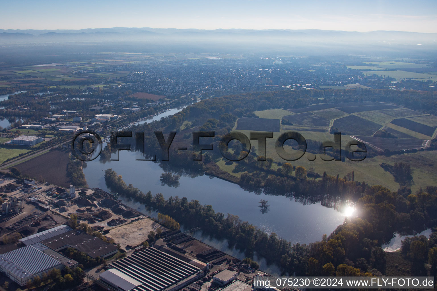 Rosengarten in the state Hesse, Germany viewn from the air