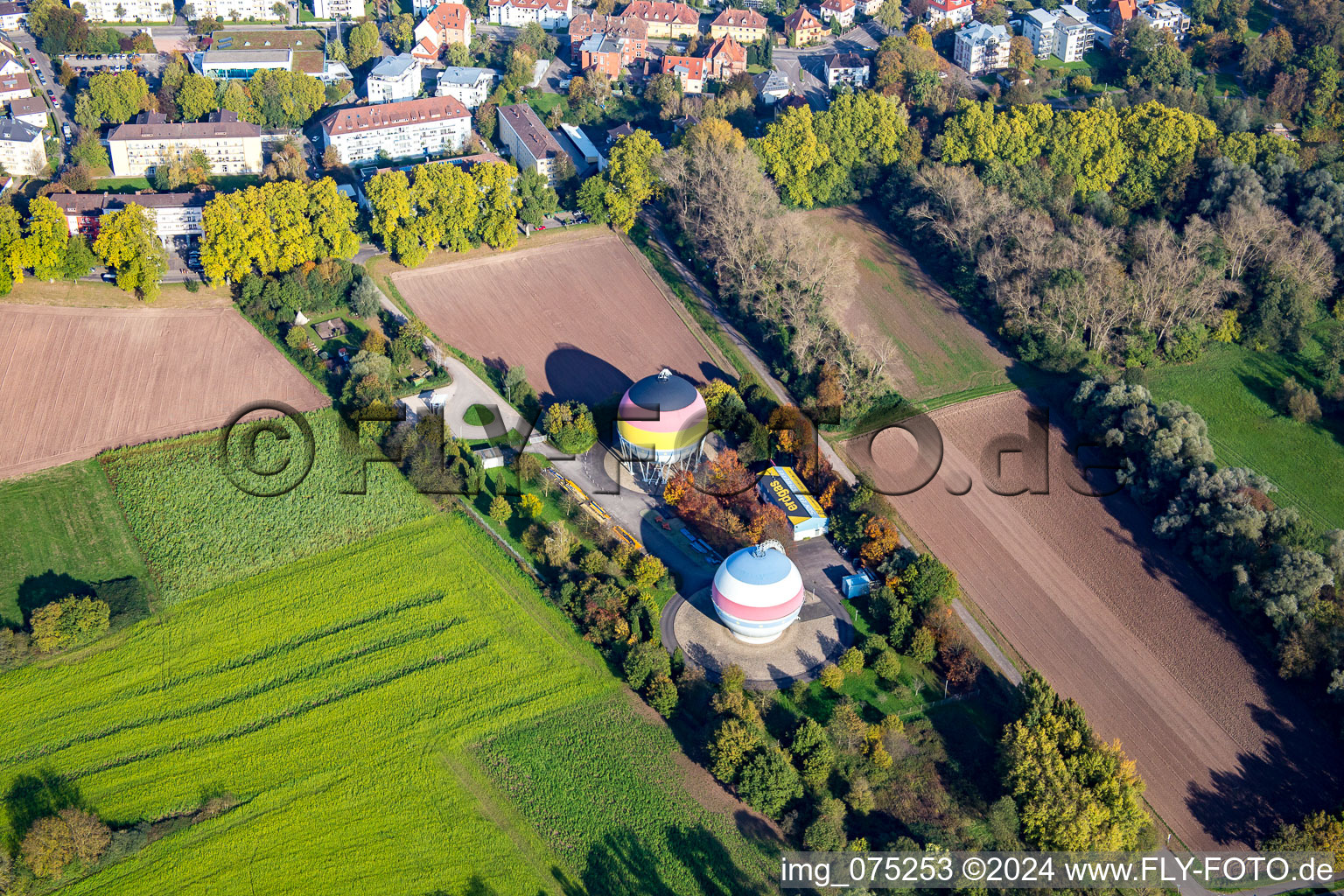 Natural gas storage facility of the municipal utilities in Rastatt in the state Baden-Wuerttemberg, Germany