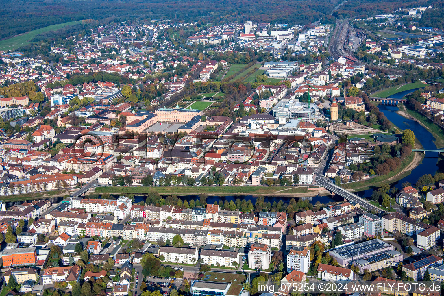 Bridge on the B36 over the Murg Ost in Rastatt in the state Baden-Wuerttemberg, Germany