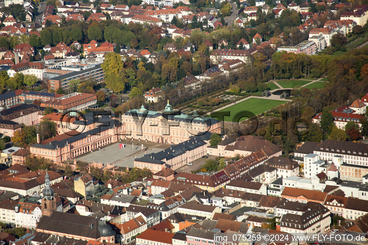 Palace - Residenzschloss Rastatt on the Herrenstrasse in the district Rastatt-Innenstadt in Rastatt in the state Baden-Wurttemberg